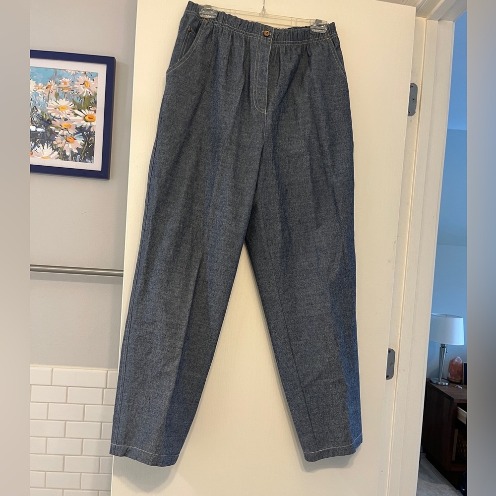 City Blues by Koret Cotton Lightweight High Rise Denim Straight Leg Pant NWT!